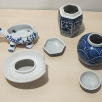 Porcelain Vase Boxes Blue and White Porcelain Fish Frog Turtle Ginger Jar