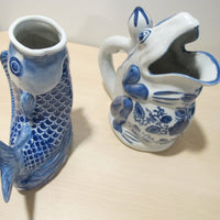 Porcelain Vase Boxes Blue and White Porcelain Fish Frog Turtle Ginger Jar