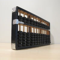 Wood Abacus Vintage Metal and Black Enamel Wood 1976