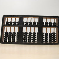 Wood Abacus Vintage Metal and Black Enamel Wood 1976