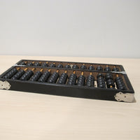 Wood Abacus Vintage Metal and Black Enamel Wood 1976