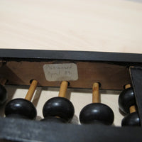 Wood Abacus Vintage Metal and Black Enamel Wood 1976