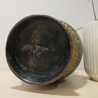 Cast Enameled Brass Vase Antique Made in Japan