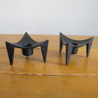 Cast Iron Candle Holders Midcentury (Set of 2)
