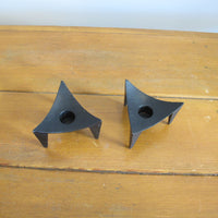 Cast Iron Candle Holders Midcentury (Set of 2)