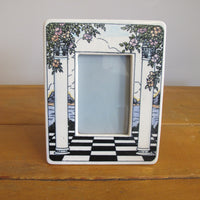 1980's Santa Barbara Ceramic Design Frame Hand Painted