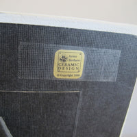 1980's Santa Barbara Ceramic Design Frame Hand Painted