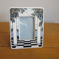 1980's Santa Barbara Ceramic Design Frame Hand Painted