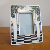 1980's Santa Barbara Ceramic Design Frame Hand Painted