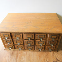 15 Drawer Hardware Cabinet Card Catalog Antique Vintage