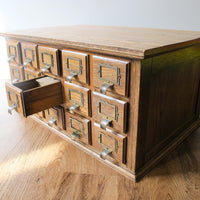 15 Drawer Hardware Cabinet Card Catalog Antique Vintage