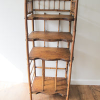 Tortoise Shell Bamboo Bookshelf Antique