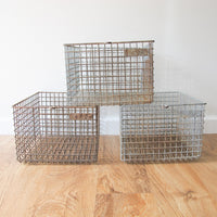 Wire Locker Baskets Vintage (Sold Individually)