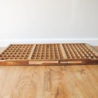 Wood Print Drawer Wall Shelf Antique Printers Shelf