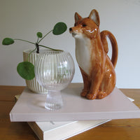 Fox Ceramic Water Pitcher – Hand-Painted Animal Stoneware Jug
