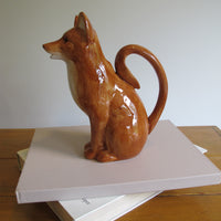 Fox Ceramic Water Pitcher – Hand-Painted Animal Stoneware Jug