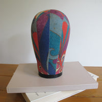 Vintage Paisley Fabric Hat Form Display Mannequin – Decorative Millinery Head Form