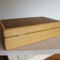 Artisan Wood Box Jewelry Craft Organizer