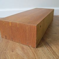 Vintage Danish Modern Teak Wall Shelf with Drawer – Mid-Century Scandinavian Floating Storage