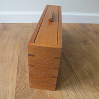 Vintage Danish Modern Teak Wall Shelf with Drawer – Mid-Century Scandinavian Floating Storage