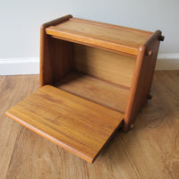 Vintage Teak Wood Bread Box – Handcrafted Thailand Kitchen Storage
