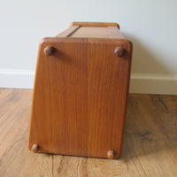 Vintage Teak Wood Bread Box – Handcrafted Thailand Kitchen Storage