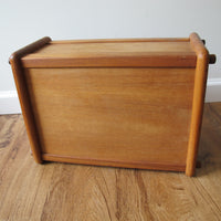 Vintage Teak Wood Bread Box – Handcrafted Thailand Kitchen Storage