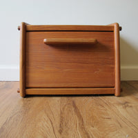 Vintage Teak Wood Bread Box – Handcrafted Thailand Kitchen Storage