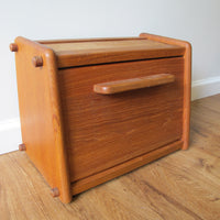 Vintage Teak Wood Bread Box – Handcrafted Thailand Kitchen Storage