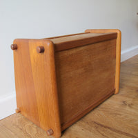 Vintage Teak Wood Bread Box – Handcrafted Thailand Kitchen Storage