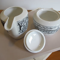 Vintage Mikasa Paris Scenes Sugar Bowl & Creamer Set – Porcelain French Café Collection