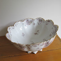 Antique Haviland France Hand-Painted Porcelain Bowl