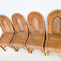 Antique Wicker Rattan French Bistro Chairs