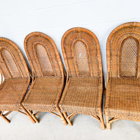 Antique Wicker Rattan French Bistro Chairs