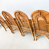 Antique Wicker Rattan French Bistro Chairs