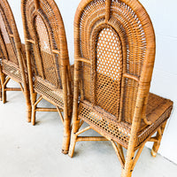 Antique Wicker Rattan French Bistro Chairs