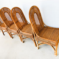 Antique Wicker Rattan French Bistro Chairs