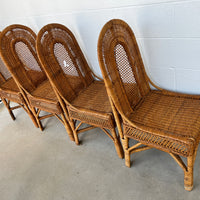 Antique Wicker Rattan French Bistro Chairs
