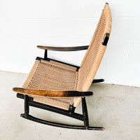 AFM Japan Midcentury Woven Rope Rocking Chair