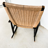 AFM Japan Midcentury Woven Rope Rocking Chair