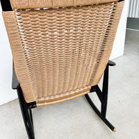 AFM Japan Midcentury Woven Rope Rocking Chair