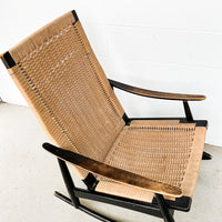 AFM Japan Midcentury Woven Rope Rocking Chair
