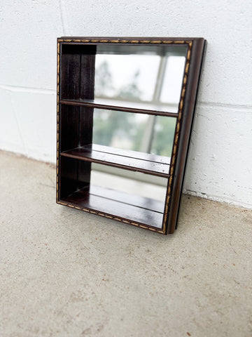 Mirrored Display Wall Cabinet Shelving