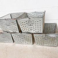 Lyon Metal Gym Locker Baskets Vintage Industrial Decor