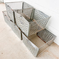 Lyon Metal Gym Locker Baskets Vintage Industrial Decor