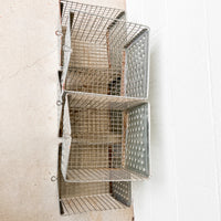 Lyon Metal Gym Locker Baskets Vintage Industrial Decor