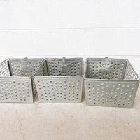 Lyon Metal Gym Locker Baskets Vintage Industrial Decor
