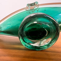 Murano Style Green Glass gondola Ashtray Dish
