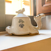 Ceramic Studio Pottery Camel Box Canister Dish