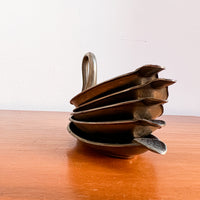 Silver Flashed Swan Trays set of 5